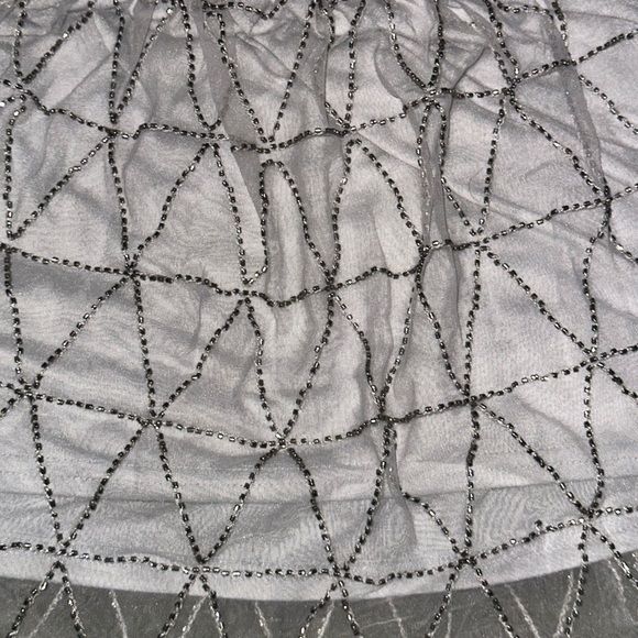 Tokyo Darling Gray Chiffon Embellished Teen Skirt - Size Med - Picture 2 of 4